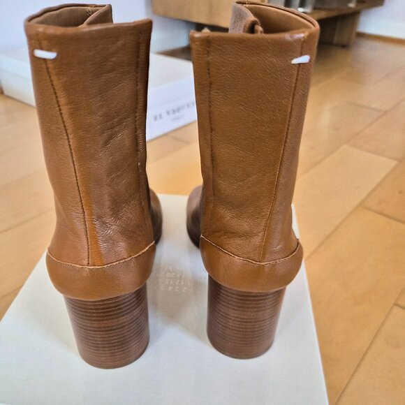 Maison Margiela Tan Brown Tabi Boots Sz 40.5 - Picture 3 of 8